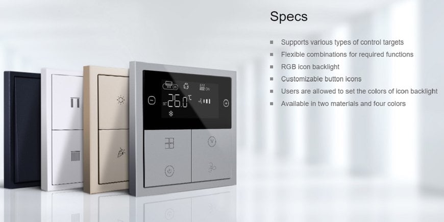 HDL KNX Tile Series Climate Panel